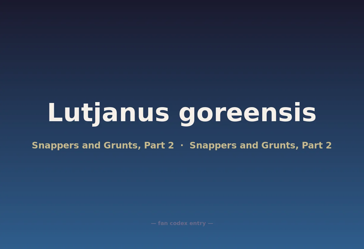 Lutjanus goreensis