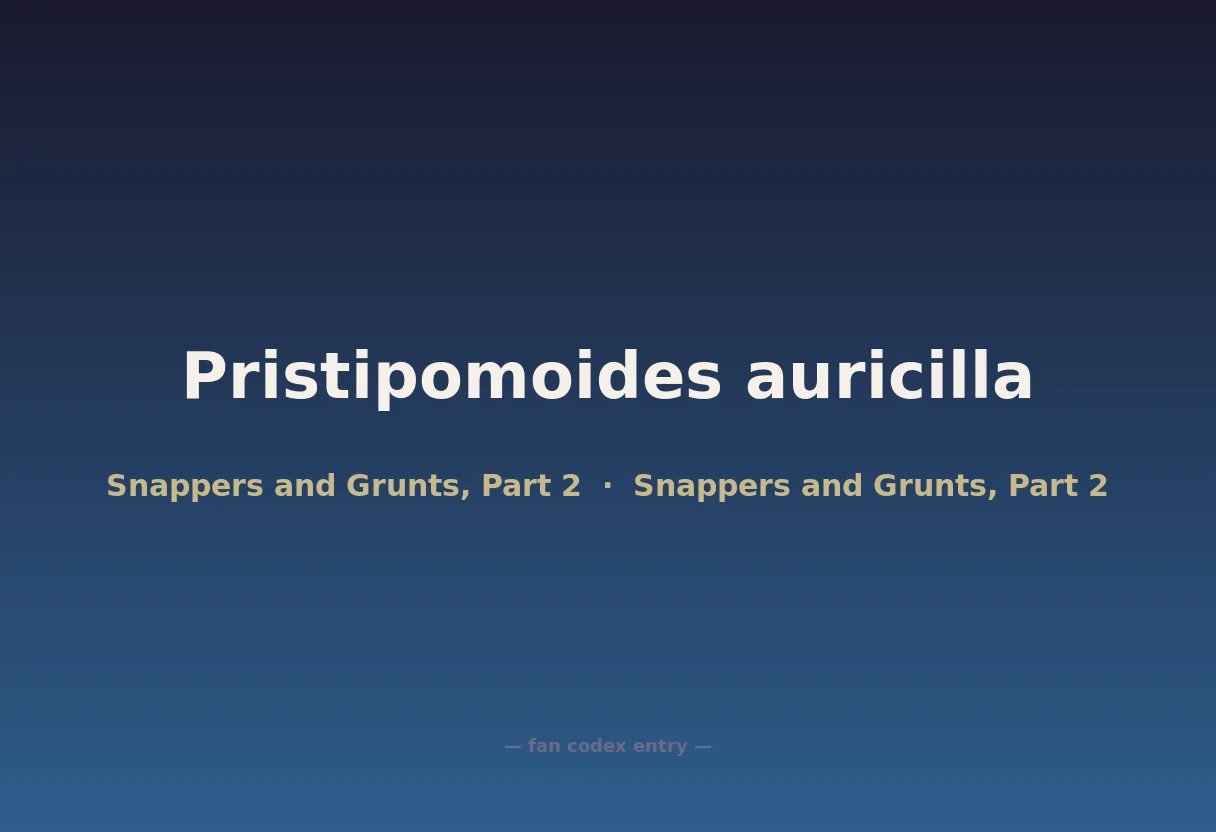 Pristipomoides auricilla