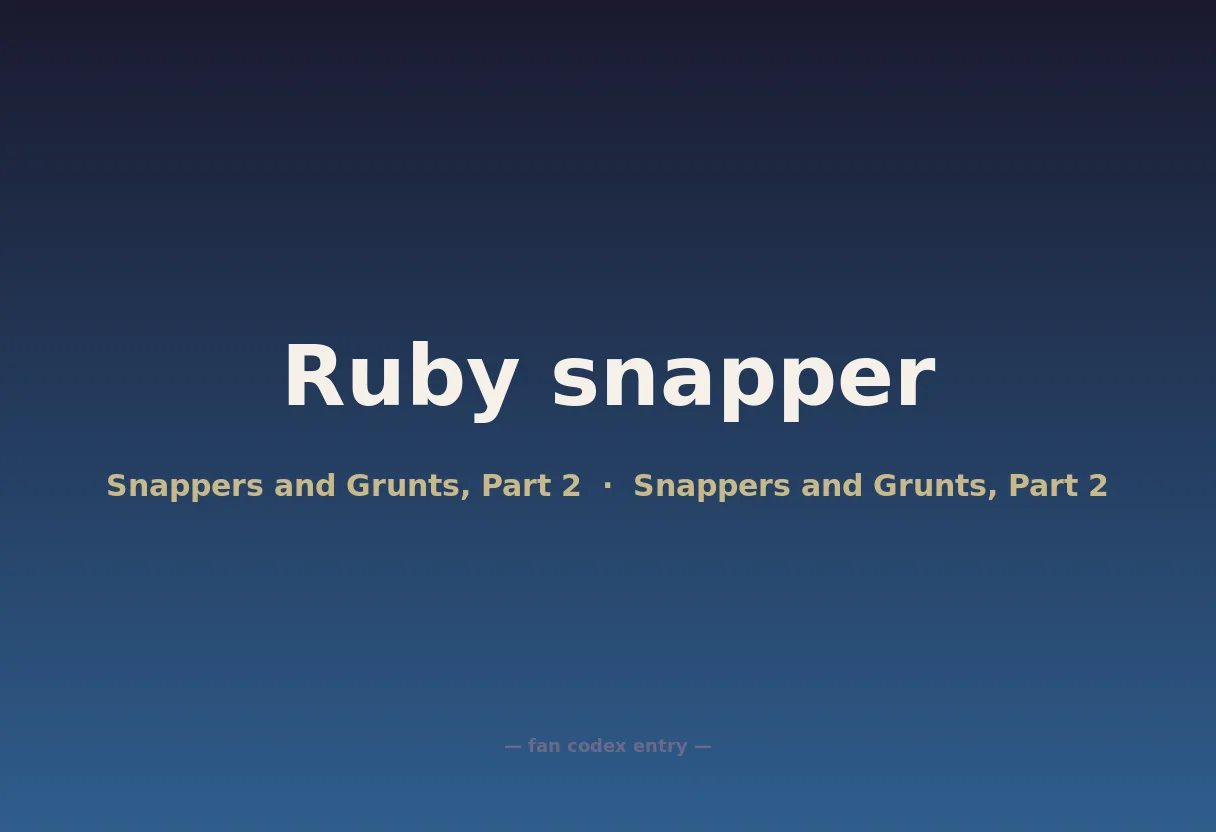 Ruby snapper