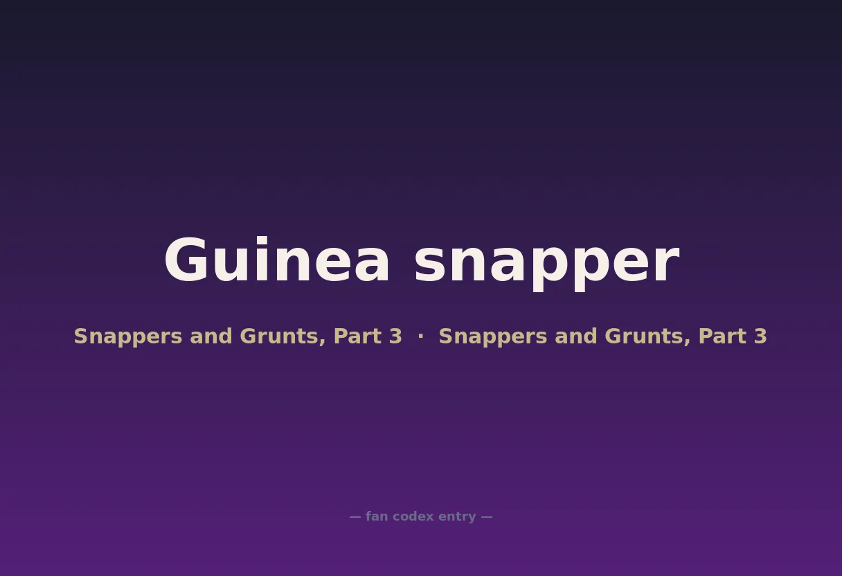 Guinea snapper
