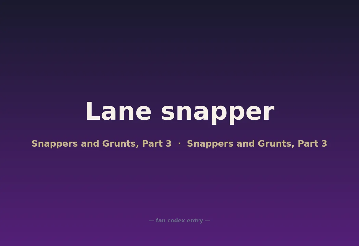 Lane snapper