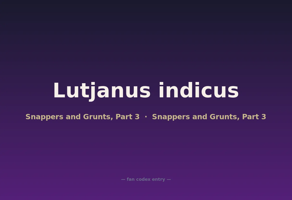 Lutjanus indicus