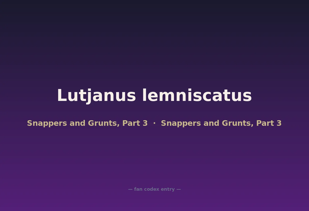 Lutjanus lemniscatus