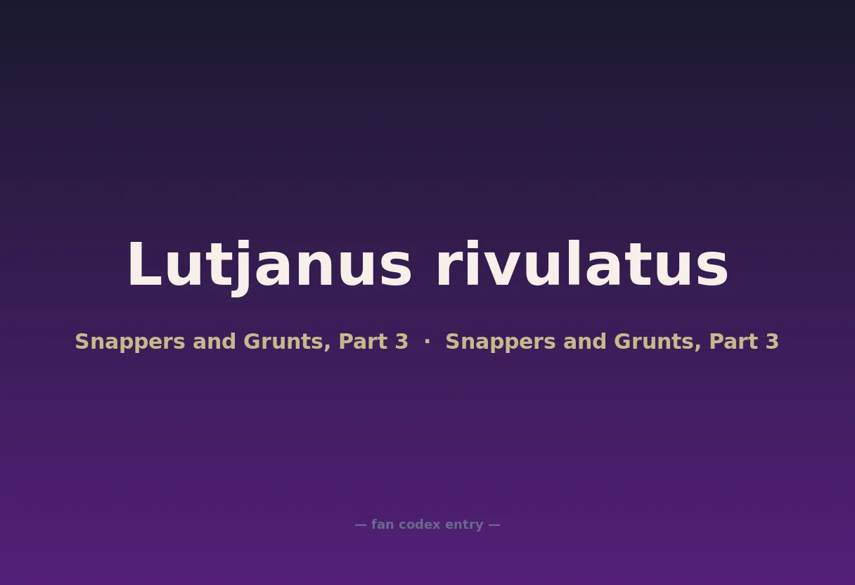 Lutjanus rivulatus