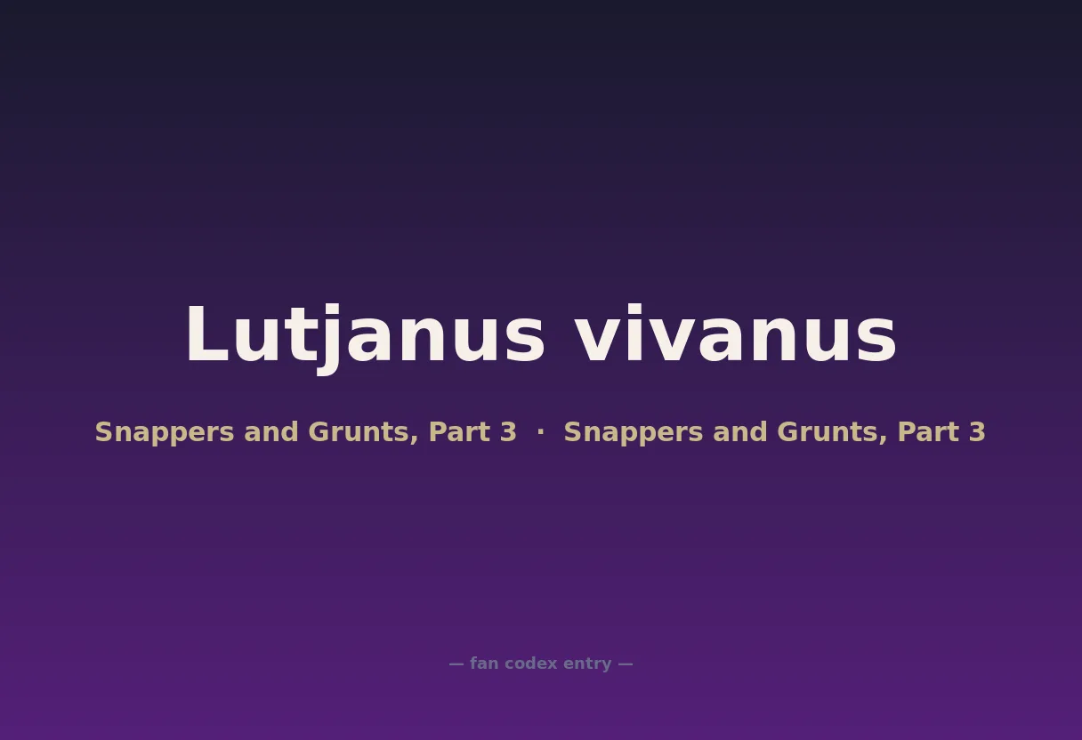 Lutjanus vivanus