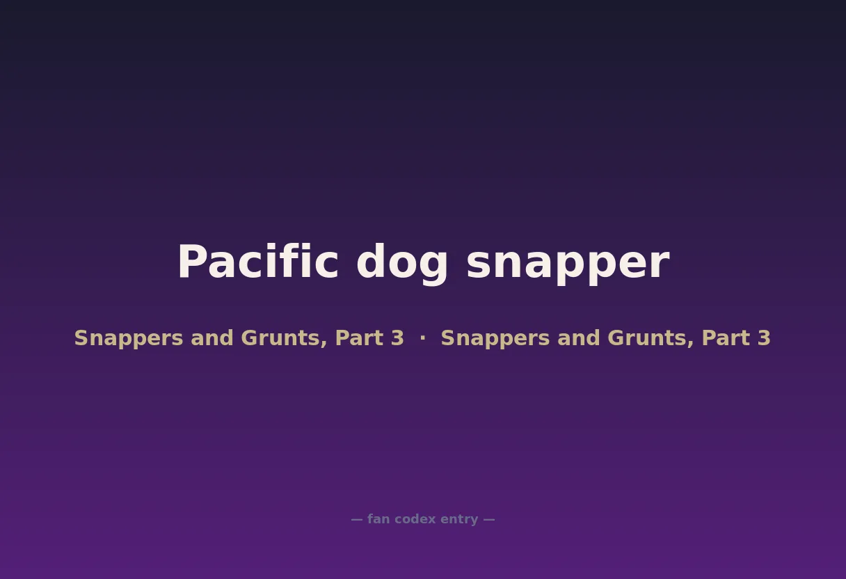 Pacific dog snapper