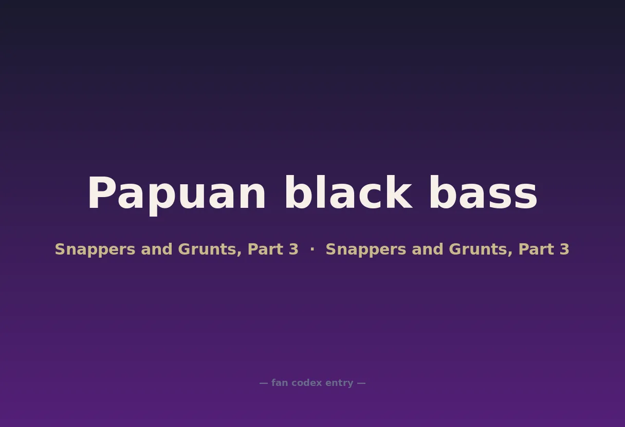 Papuan black bass
