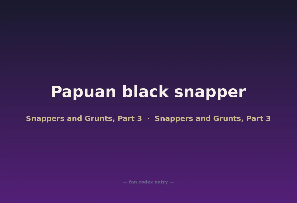 Papuan black snapper