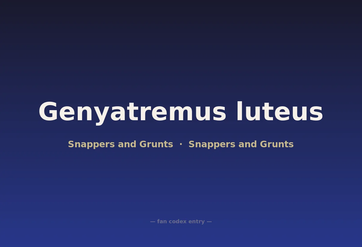 Genyatremus luteus