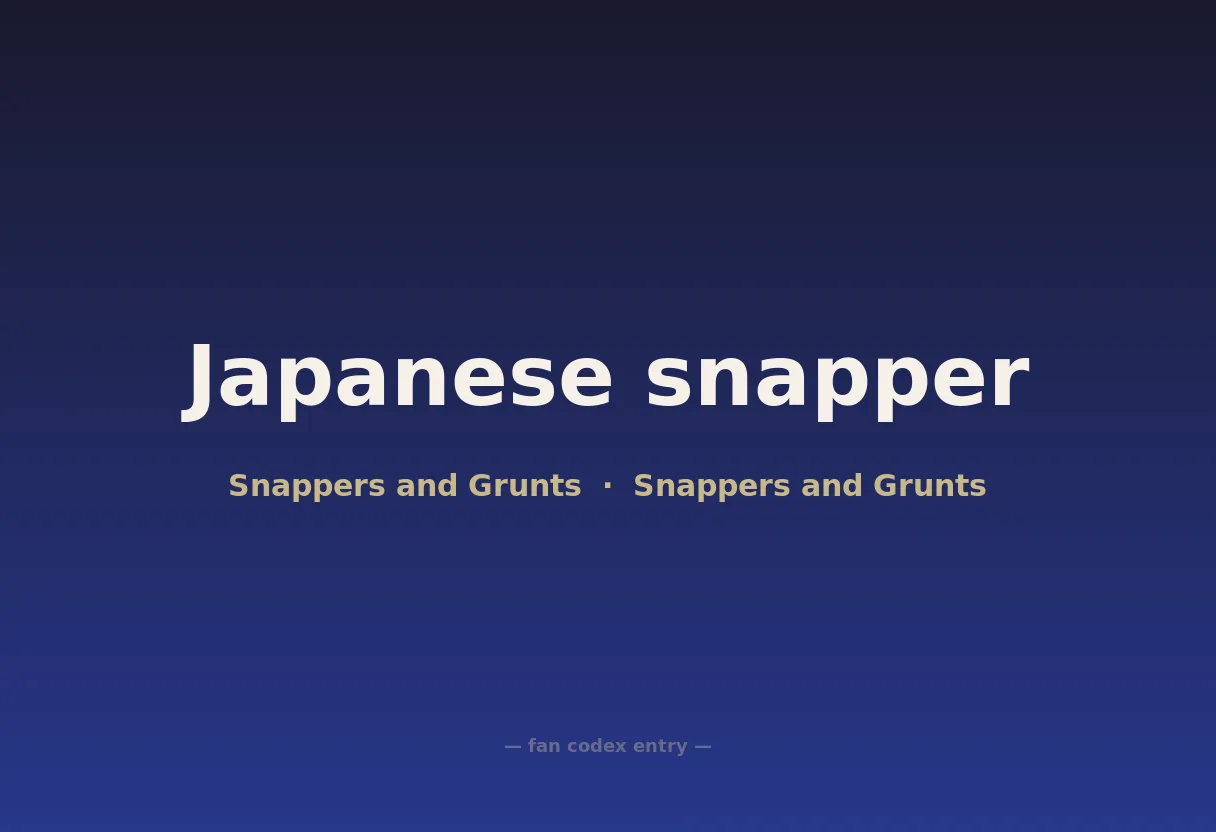 Japanese snapper