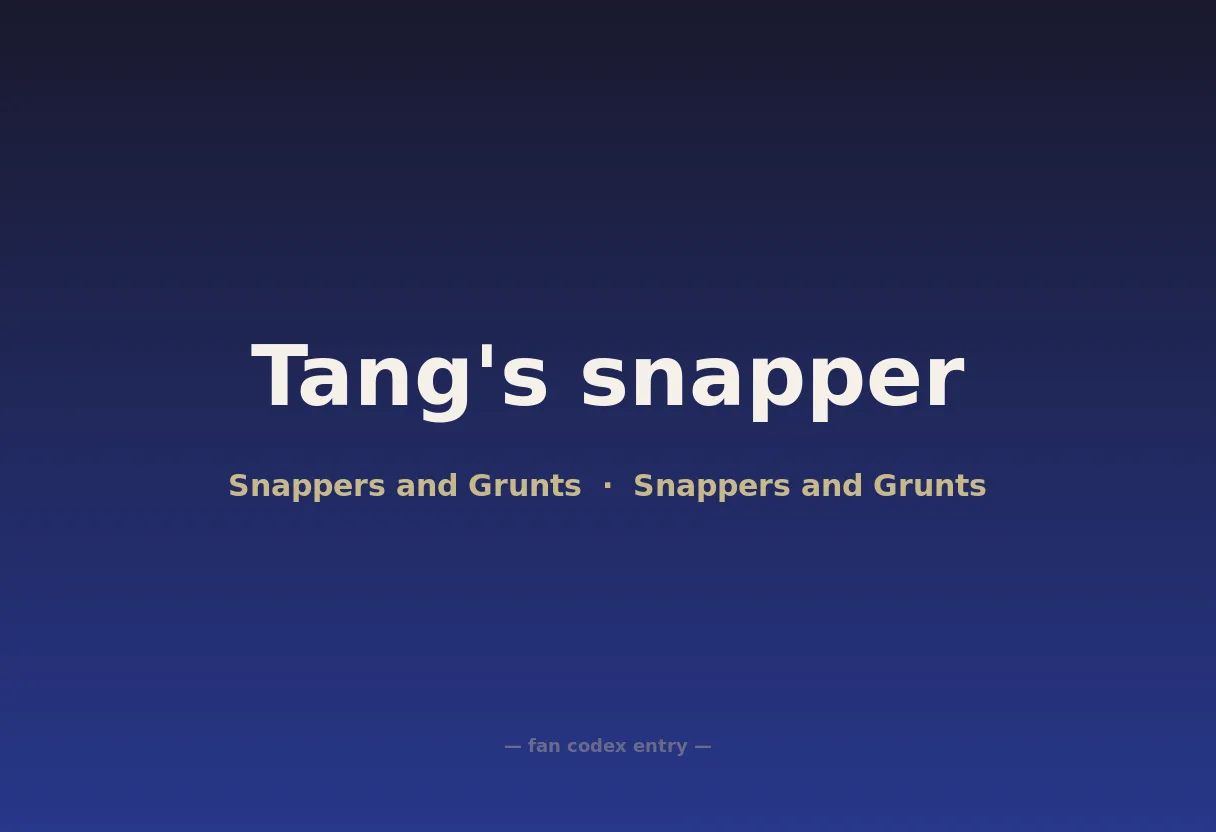 Tang's snapper