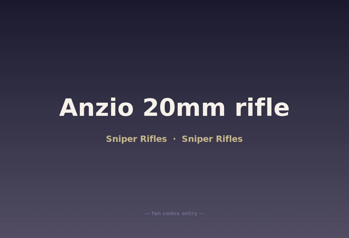 Anzio 20mm rifle