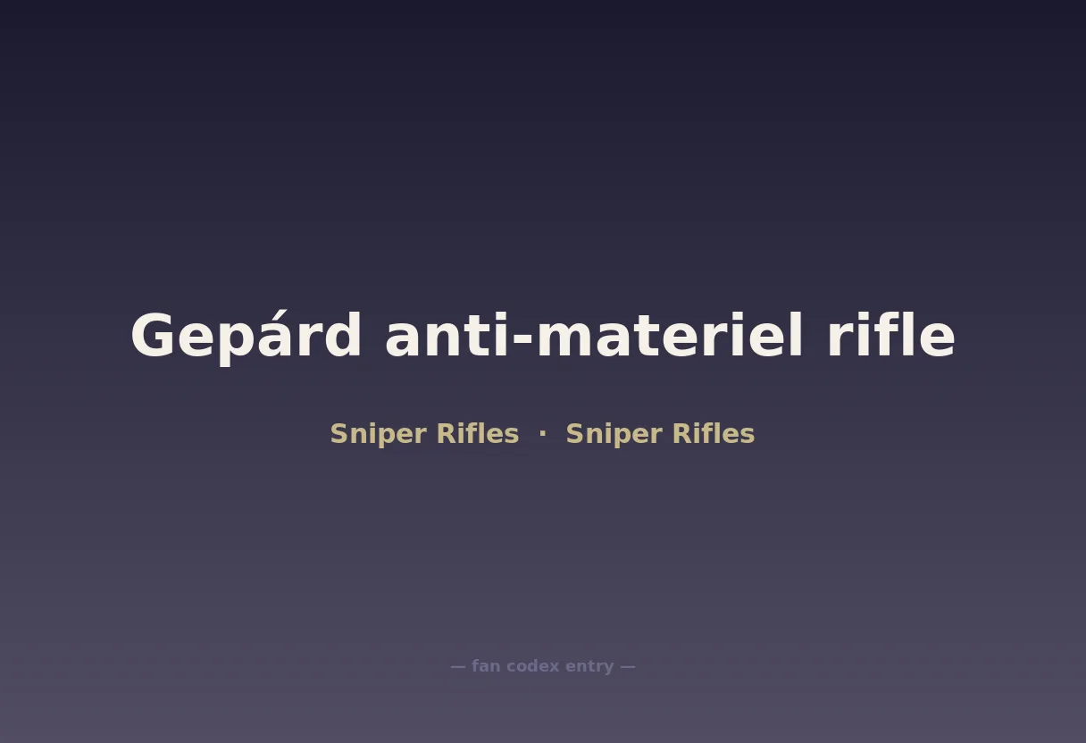Gepárd anti-materiel rifle