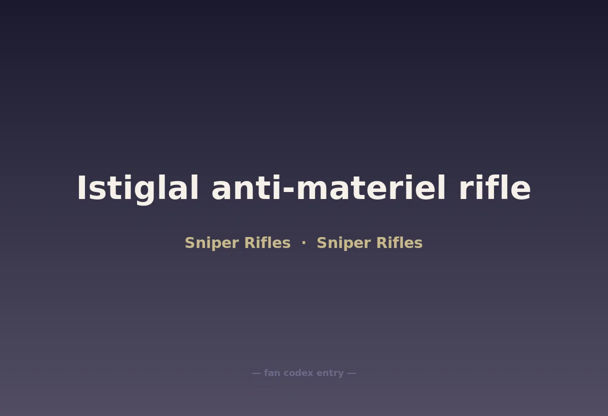 Istiglal anti-materiel rifle