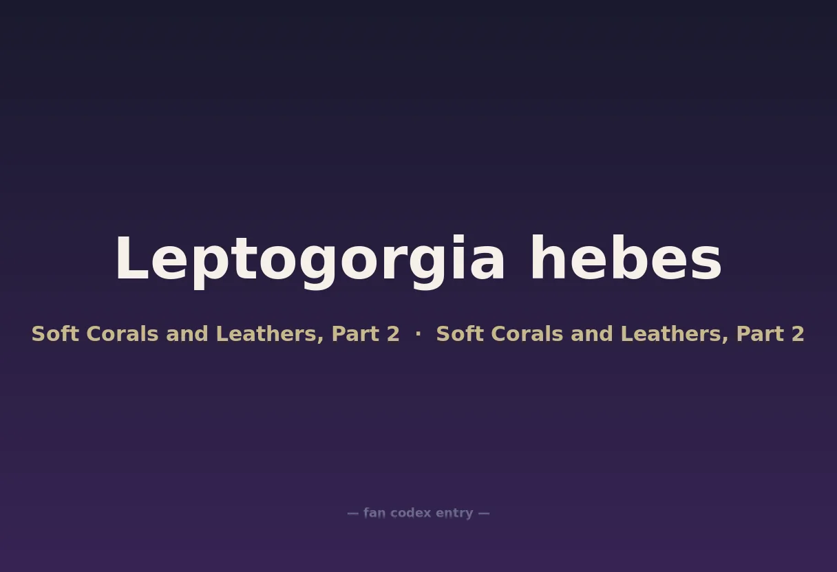 Leptogorgia hebes