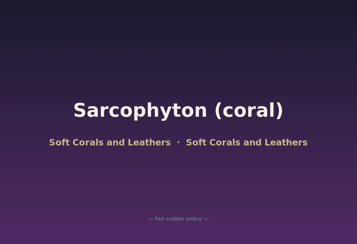 Sarcophyton (coral)