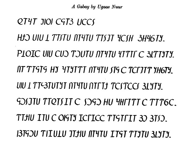 Gadabuursi Somali Script