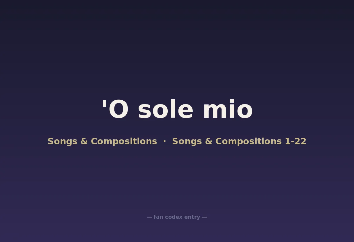 'O sole mio