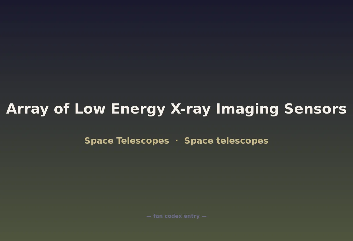 Array of Low Energy X-ray Imaging Sensors