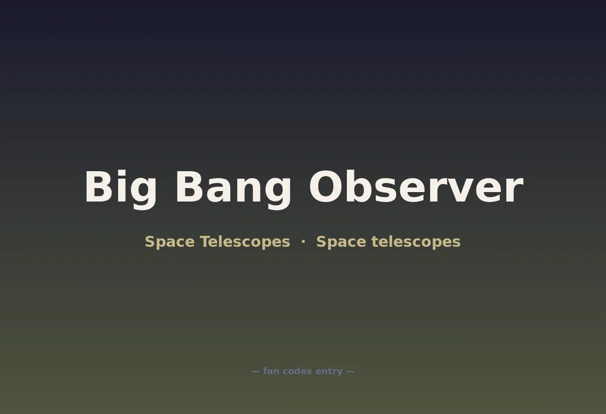 Big Bang Observer