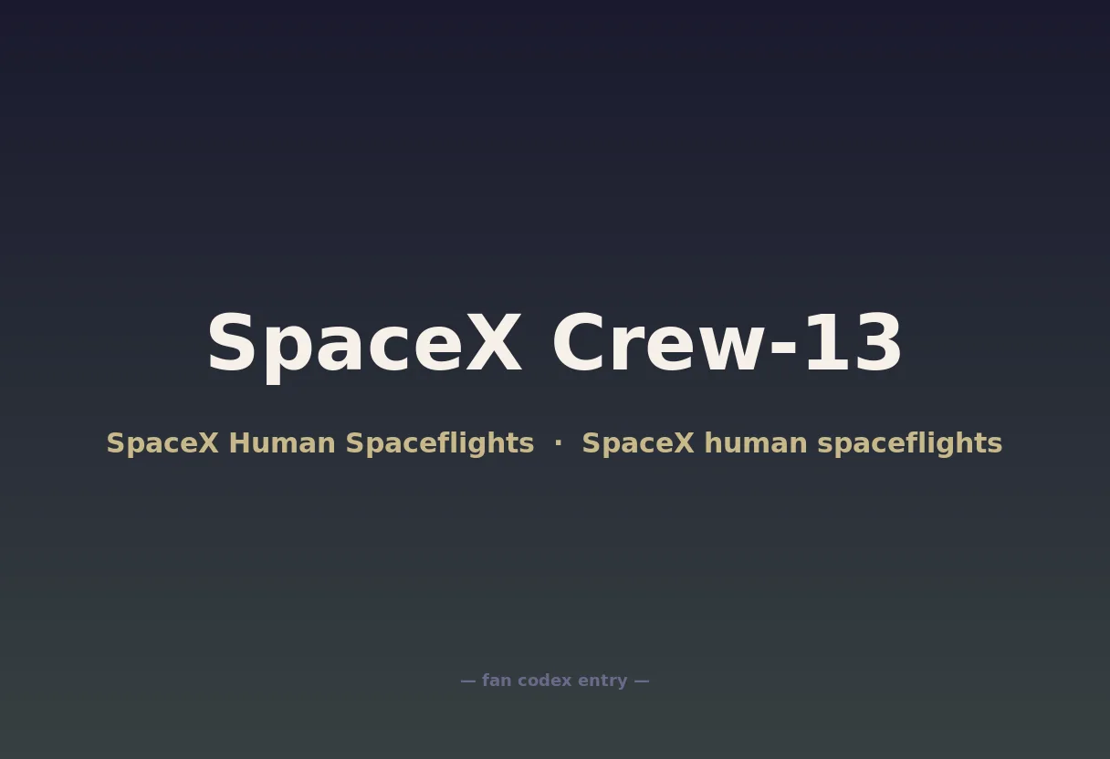 SpaceX Crew-13