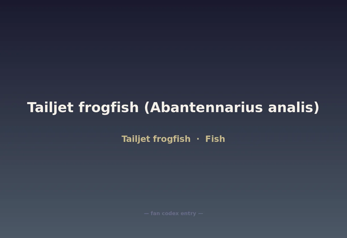 Tailjet frogfish (Abantennarius analis)