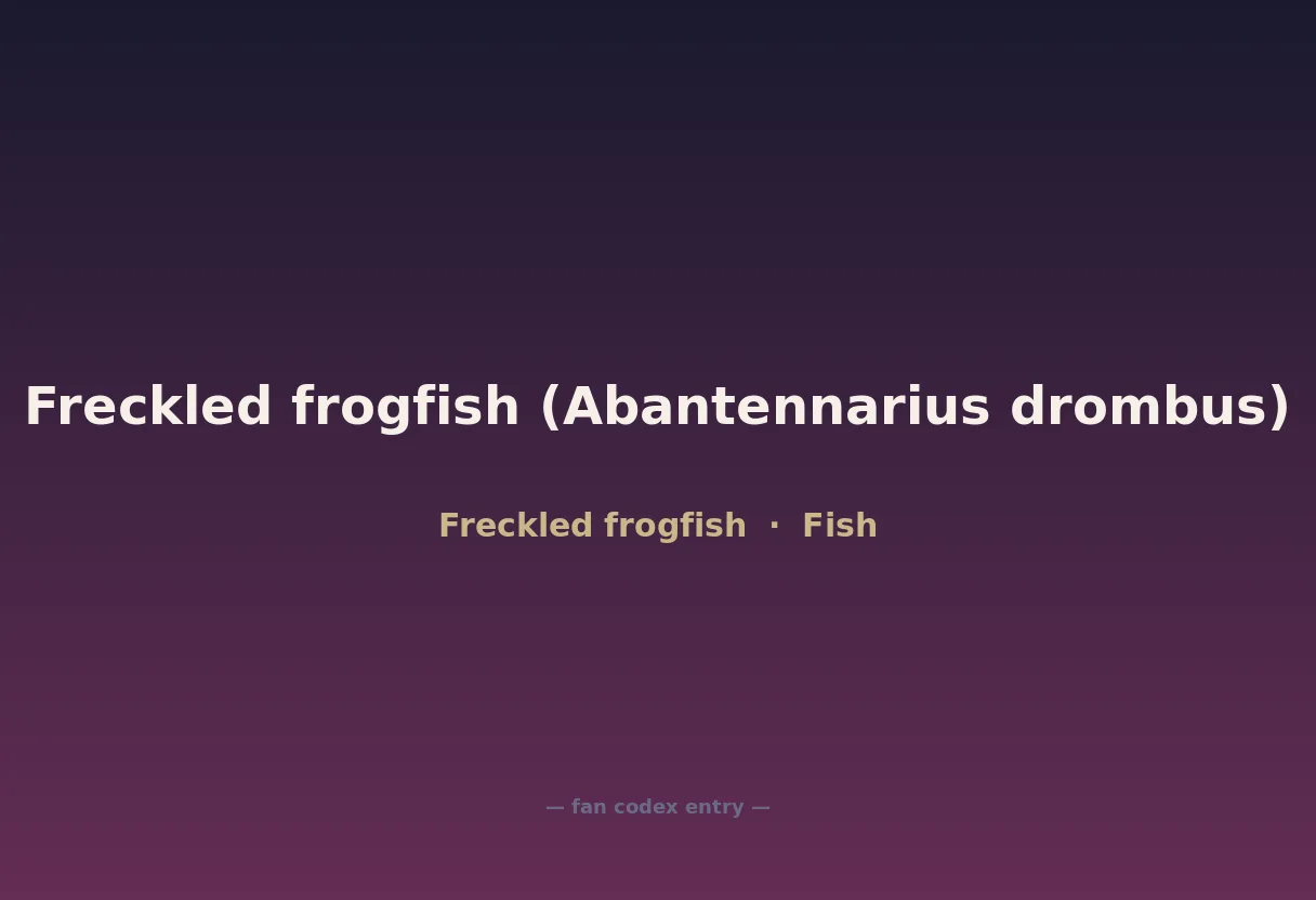Freckled frogfish (Abantennarius drombus)