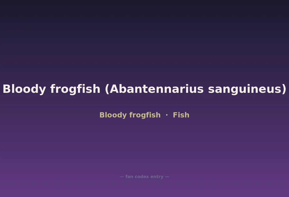 Bloody frogfish (Abantennarius sanguineus)
