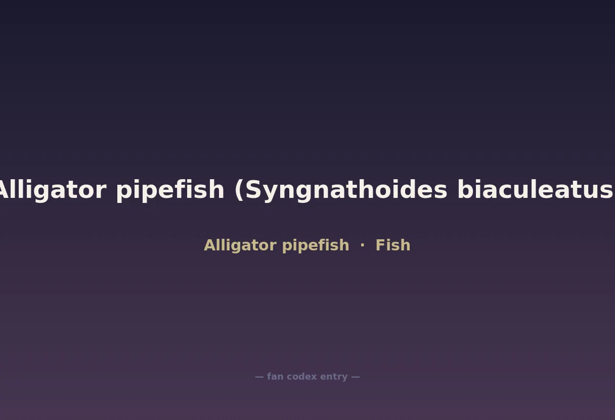 Alligator pipefish (Syngnathoides biaculeatus)