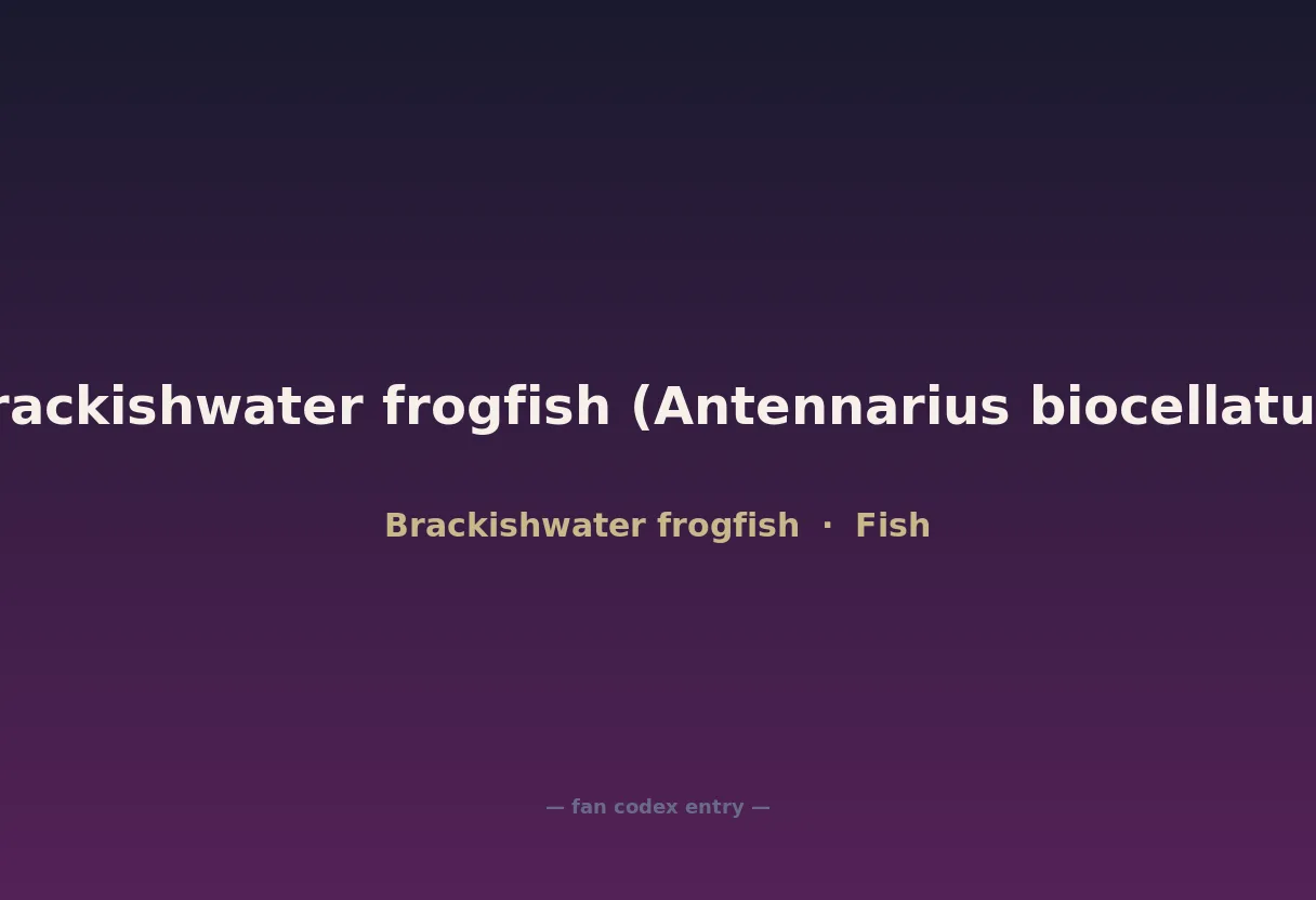 Brackishwater frogfish (Antennarius biocellatus)