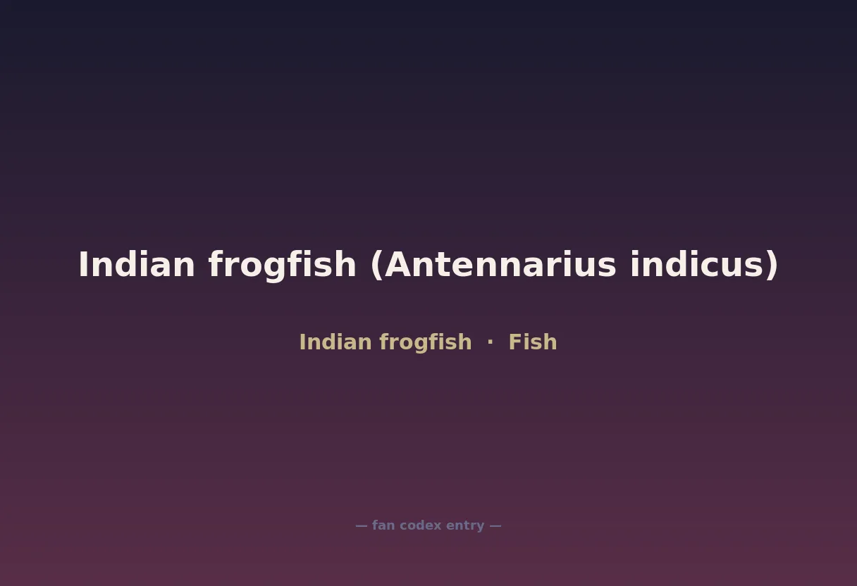 Indian frogfish (Antennarius indicus)
