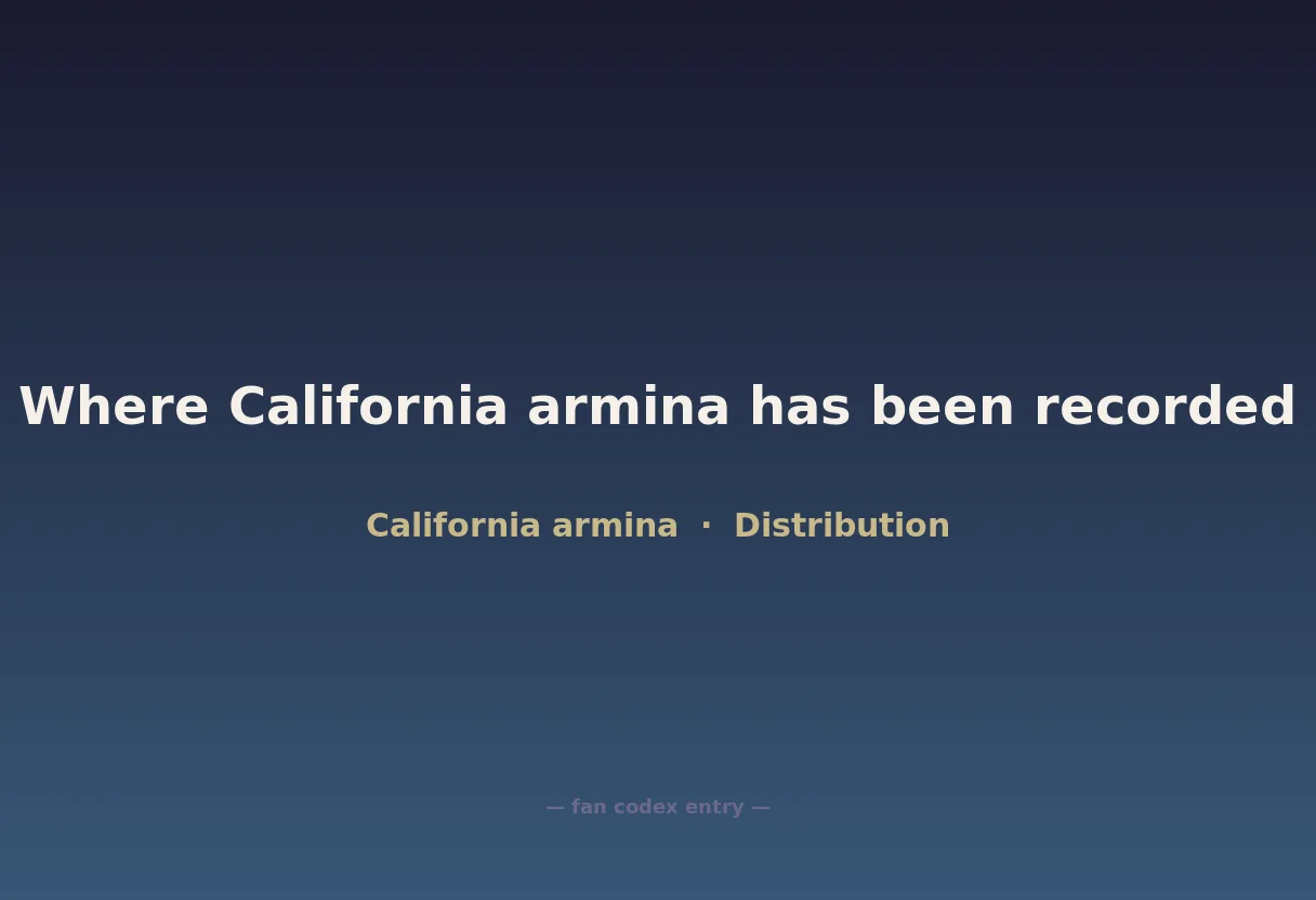 Where California armina has been recorded
