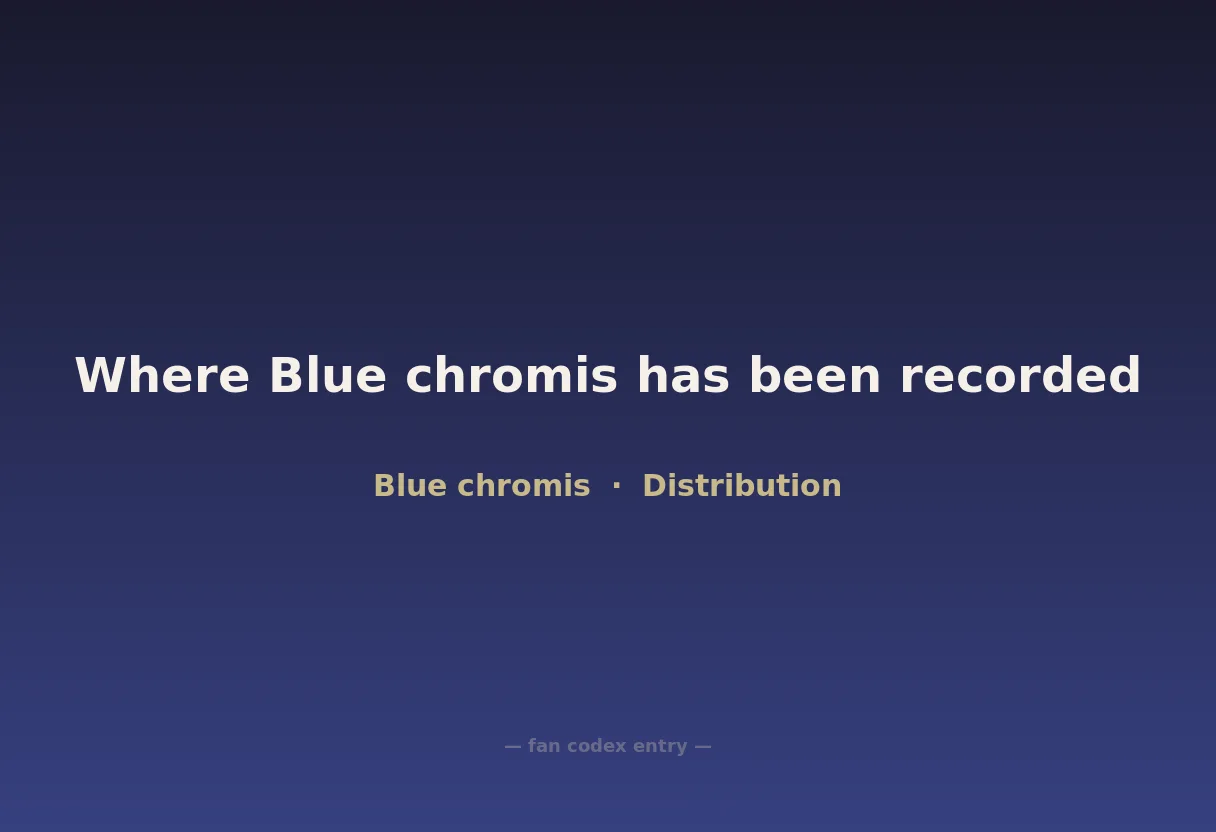Where Blue chromis has been recorded