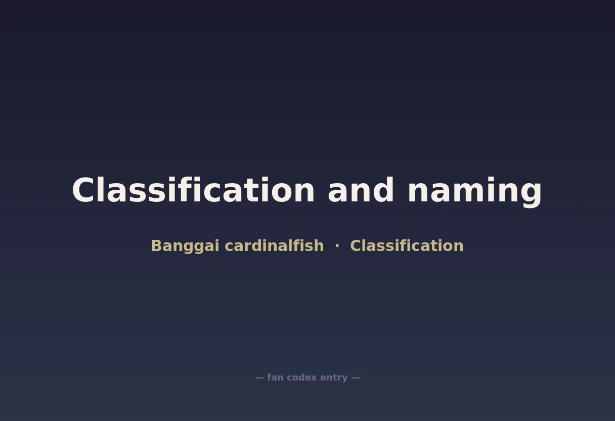 Classification and naming