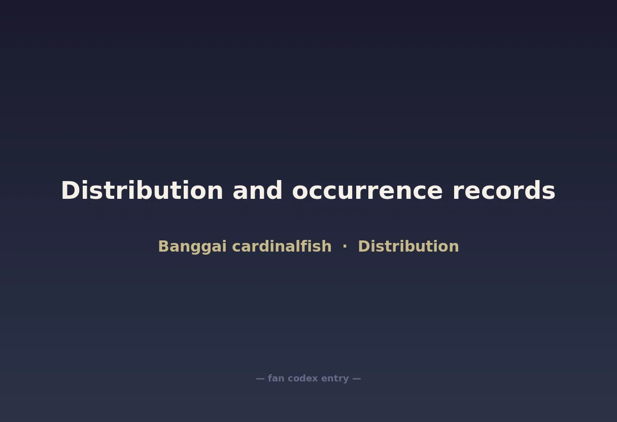 Distribution and occurrence records