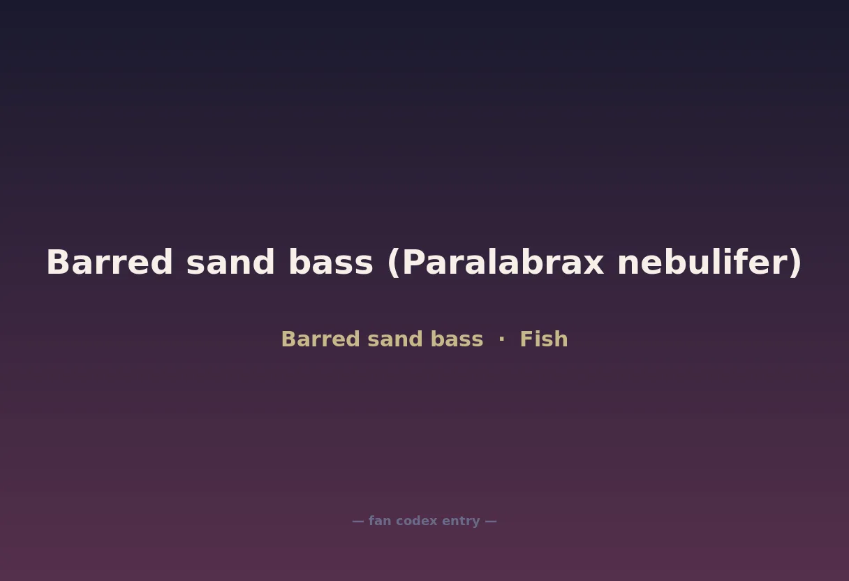 Barred sand bass (Paralabrax nebulifer)