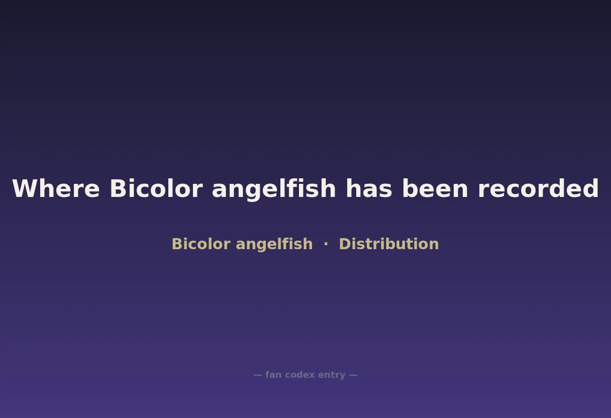 Where Bicolor angelfish has been recorded