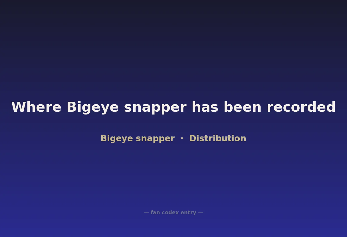 Where Bigeye snapper has been recorded