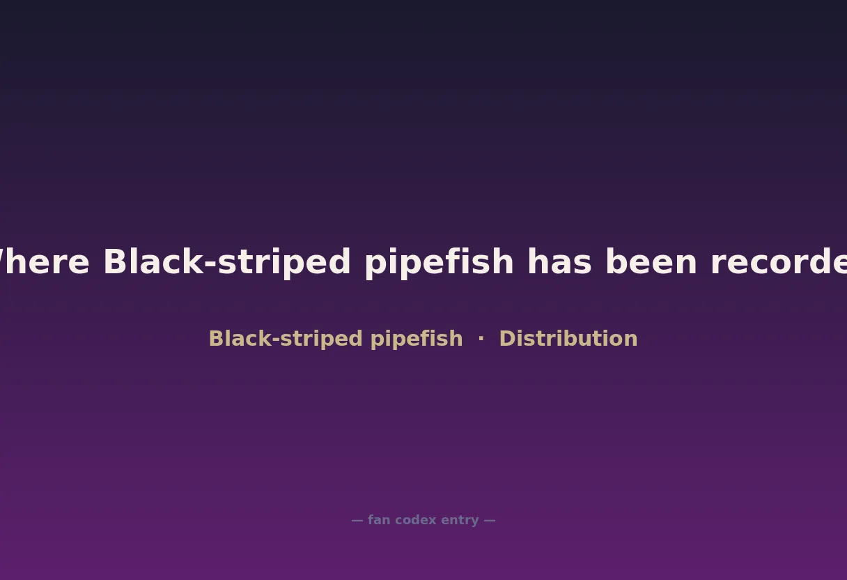 Where Black-striped pipefish has been recorded