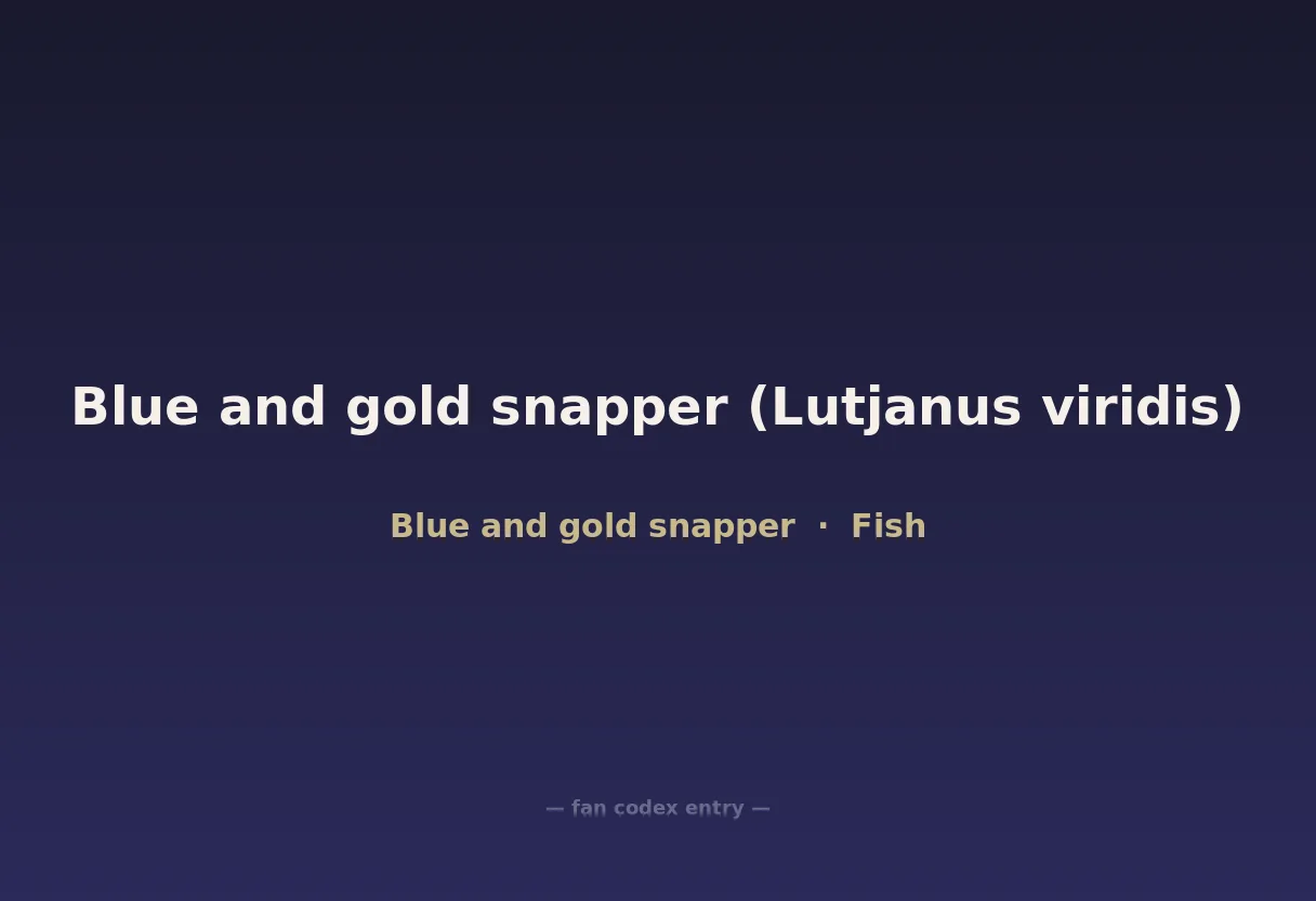 Blue and gold snapper (Lutjanus viridis)
