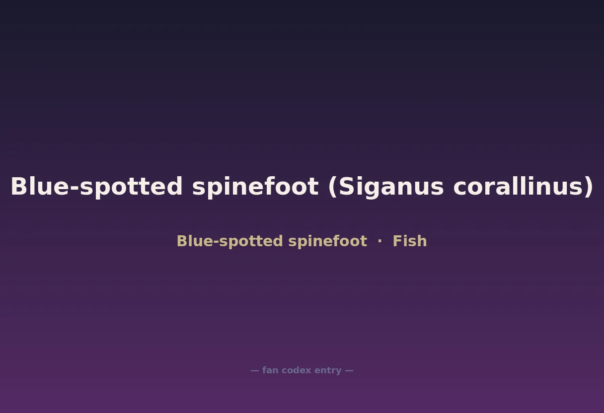 Blue-spotted spinefoot (Siganus corallinus)