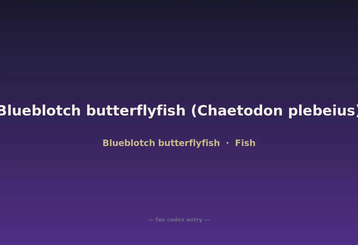 Blueblotch butterflyfish (Chaetodon plebeius)