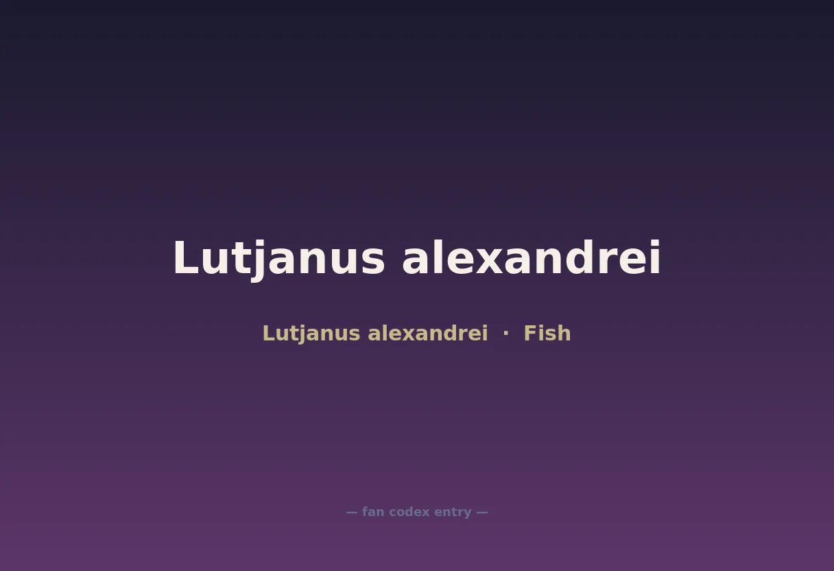 Lutjanus alexandrei