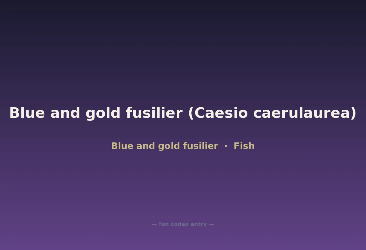 Blue and gold fusilier (Caesio caerulaurea)