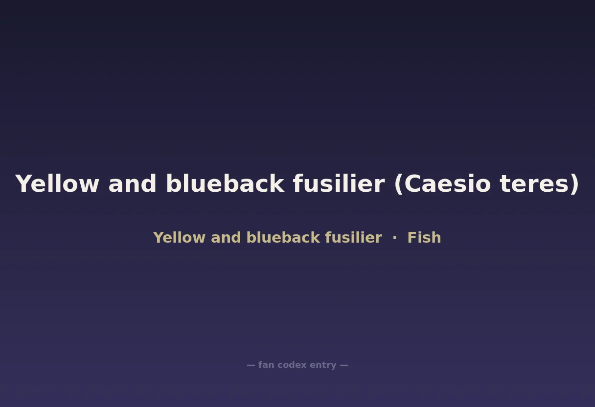 Yellow and blueback fusilier (Caesio teres)
