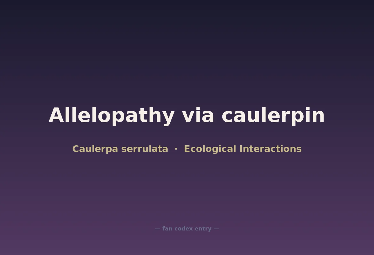 Allelopathy via caulerpin