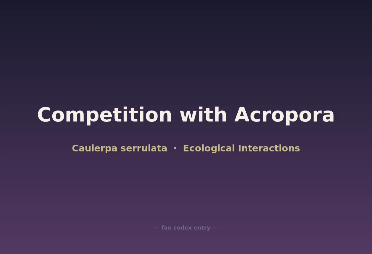 Competition with Acropora