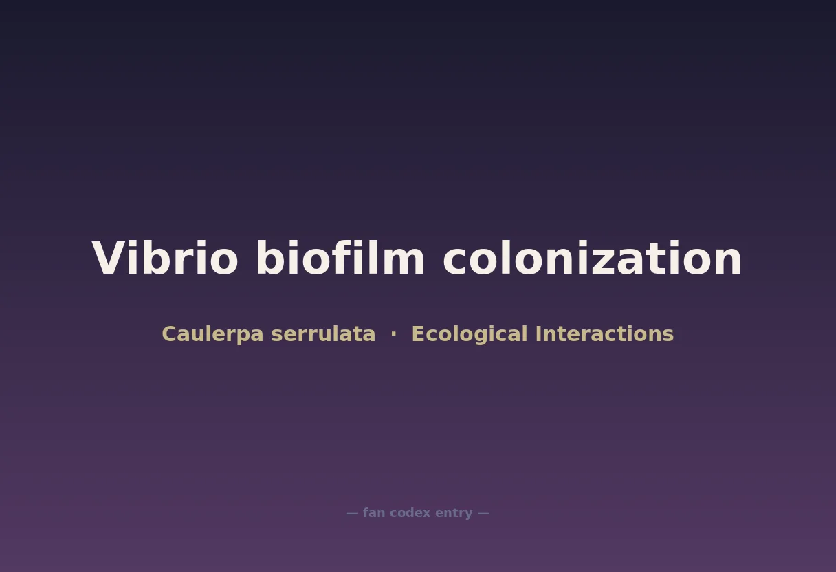 Vibrio biofilm colonization