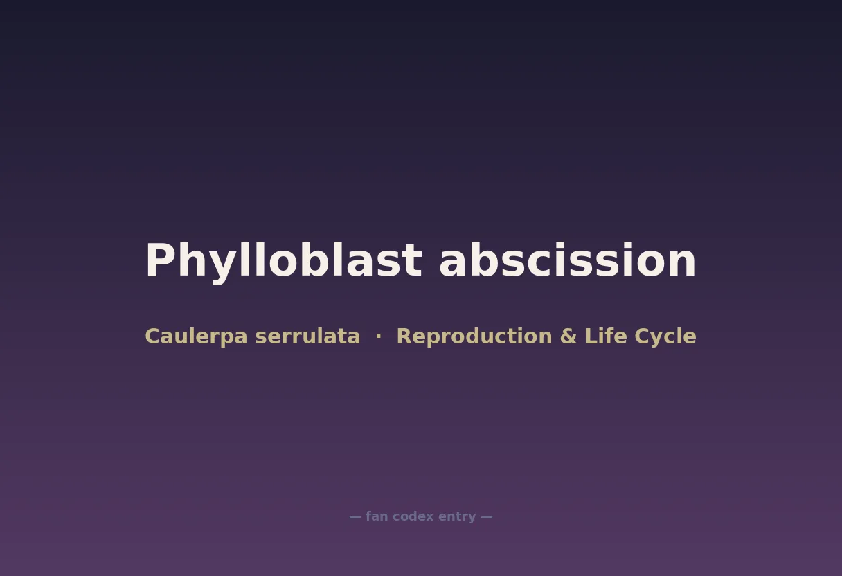 Phylloblast abscission