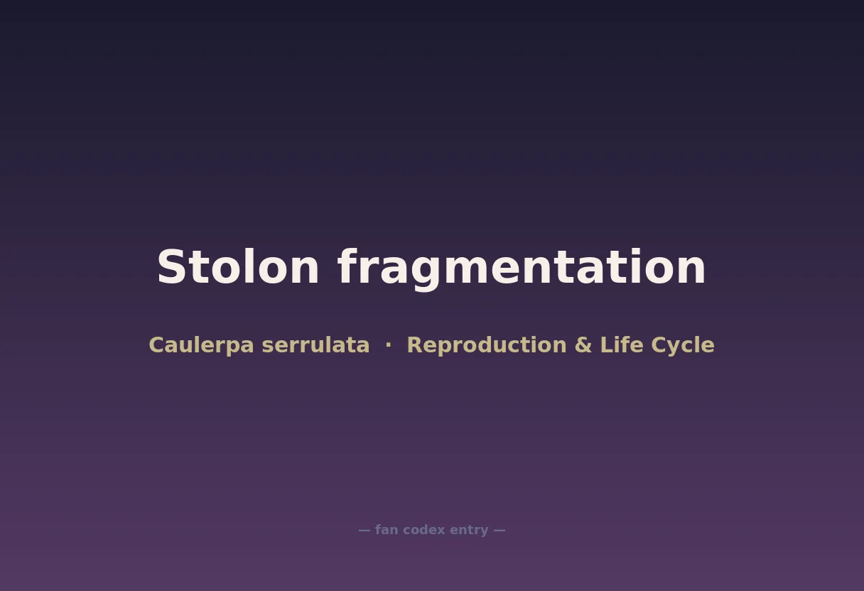 Stolon fragmentation